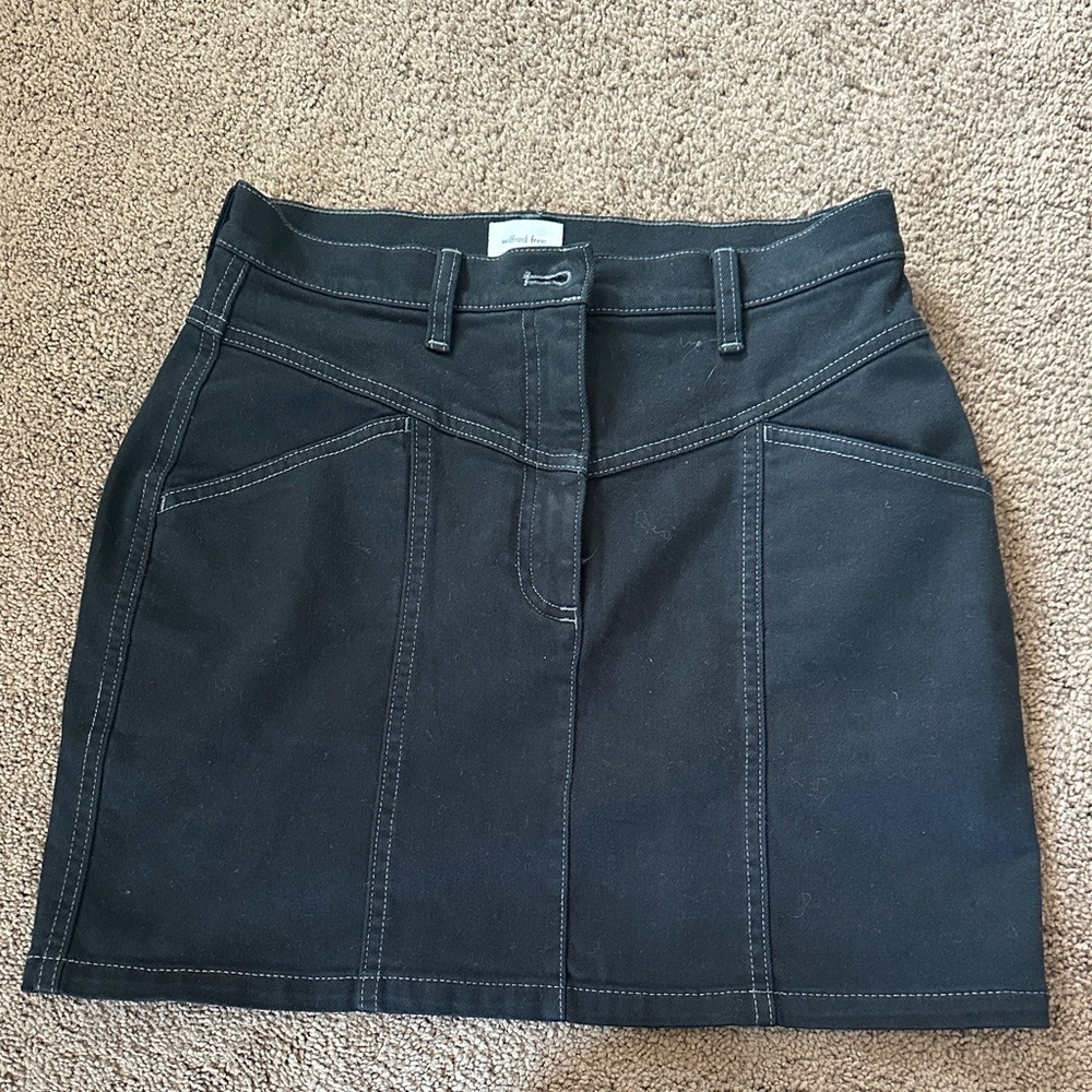 Wilfred Black Mini Skirt